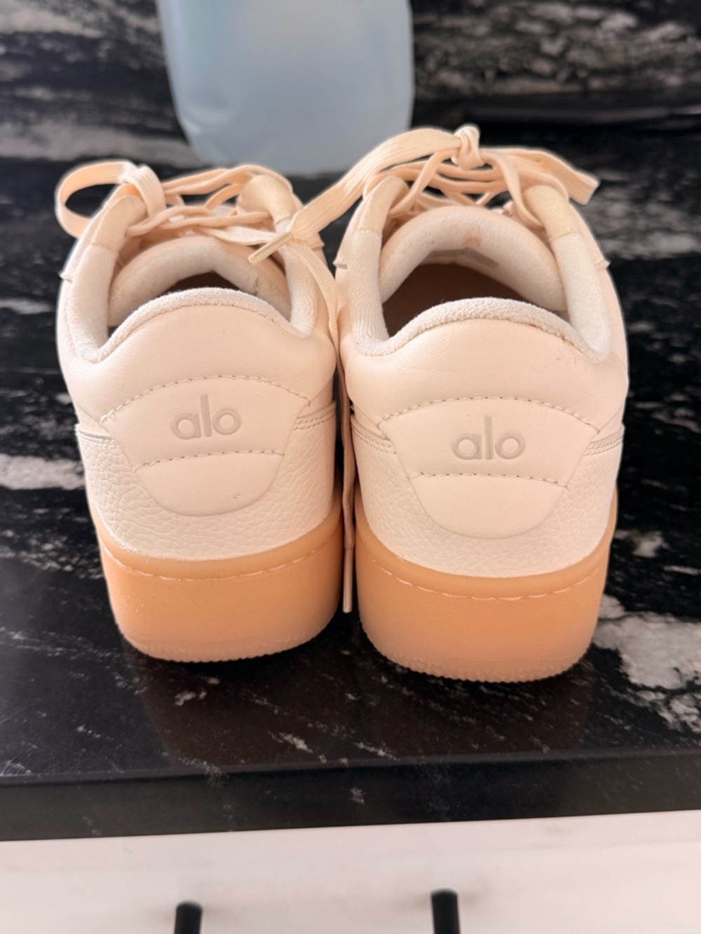 ALO Yoga Women's Sneakers in Cream with Gum Sole - Picture 3 of 6